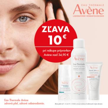 Zľava 10 € na produkty značky Avene pri nákupe nad 34,90 €