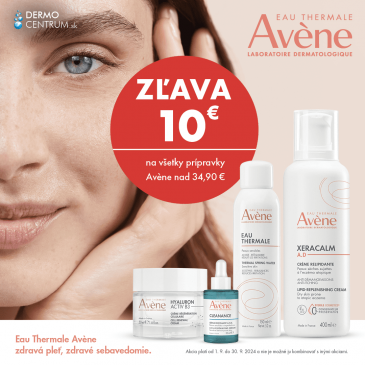 Zľava 10 € pri nákupe produktov Avene nad 34,90 €